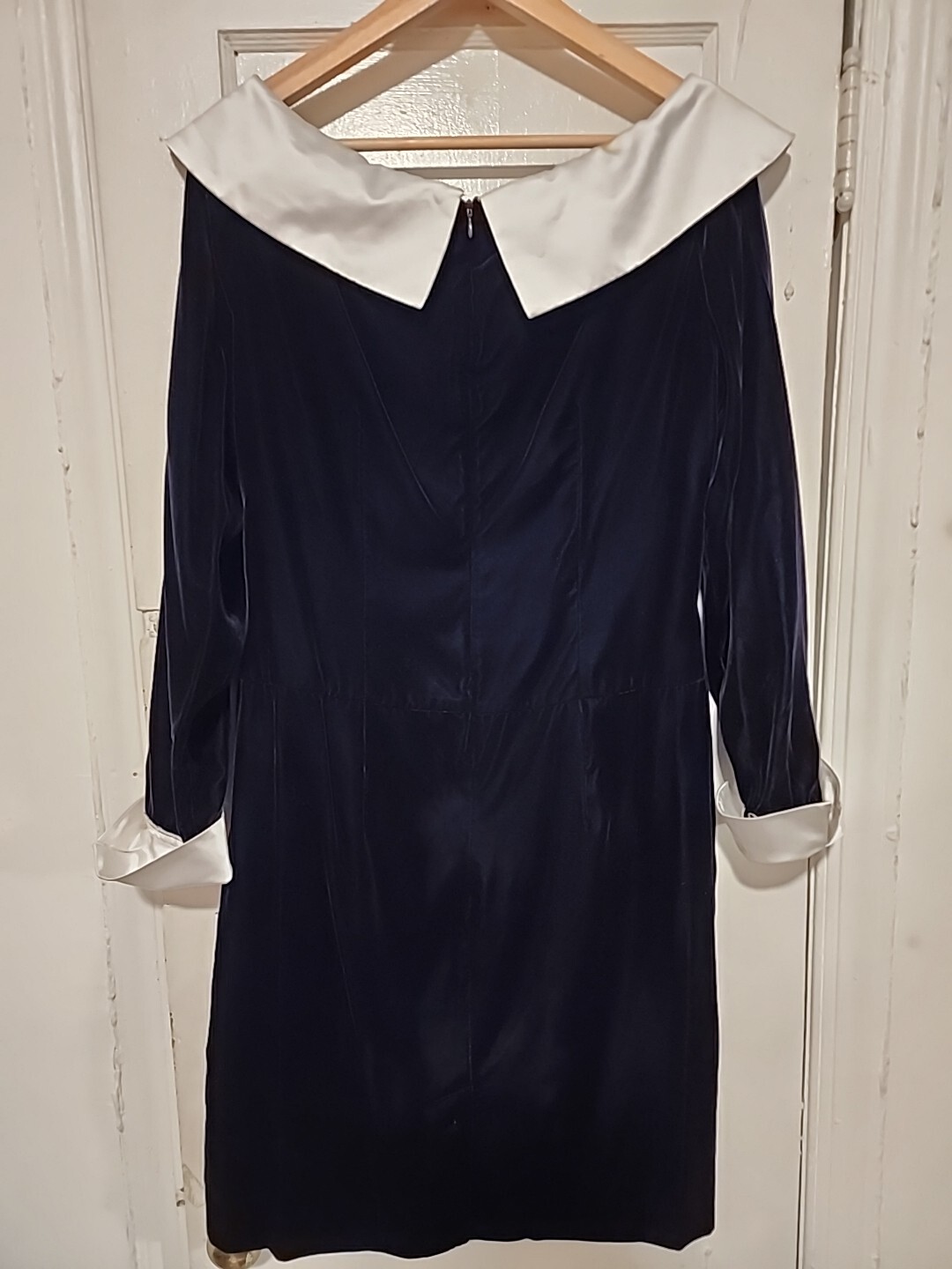 Vintage Black Velvet DONNA RICCO NEW YORK DRESS Size 14 Made In The USA