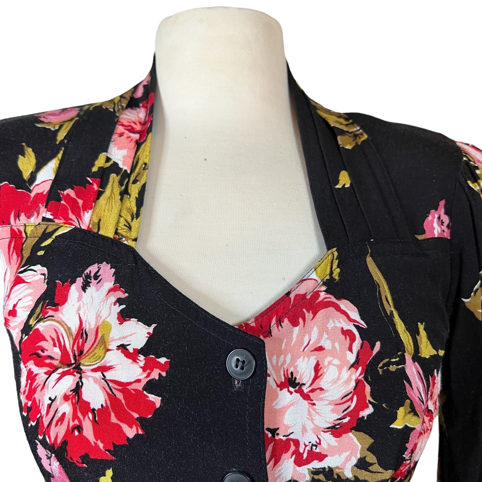 VTG Carol Anderson 80s Belted Floral Dress