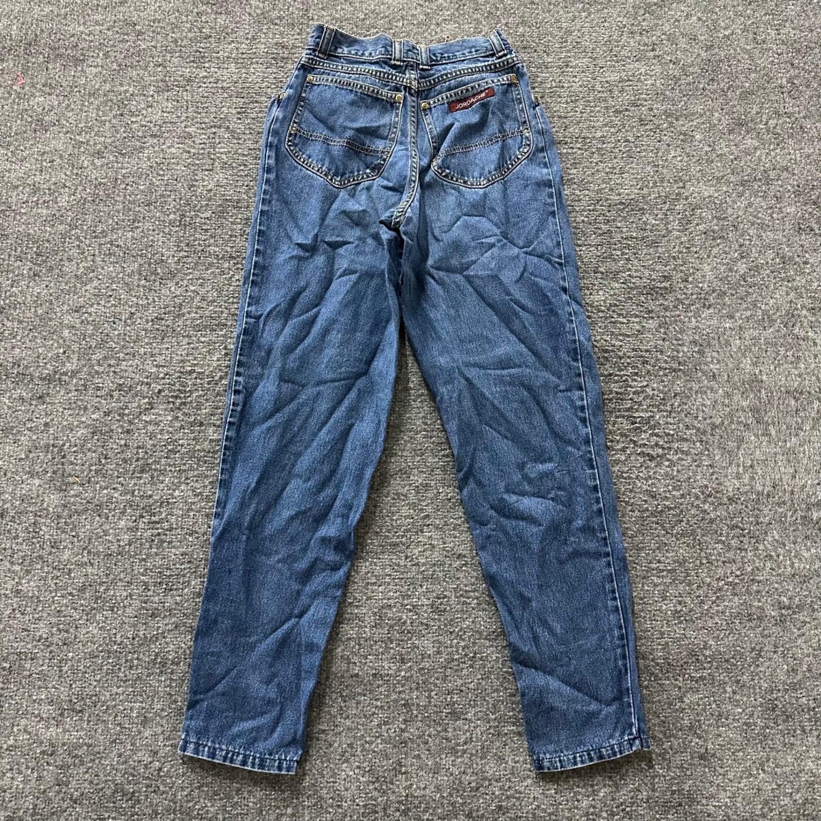 Jordache Jeans Womens Size 3 Blue Vintage Pleated High Waist Tapered Mom Denim