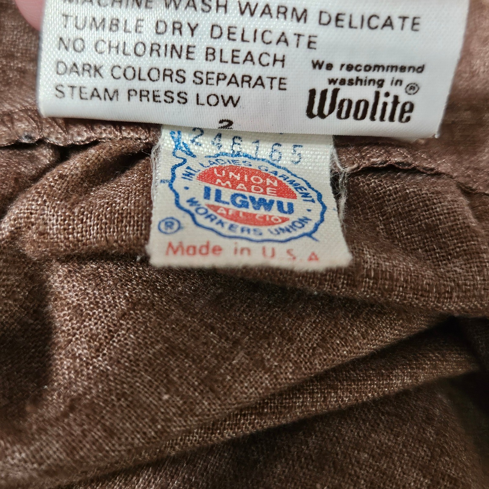 Vintage Country Suburbans Brown Textured Midi Skirt Made in USA ILGWU Size Sm