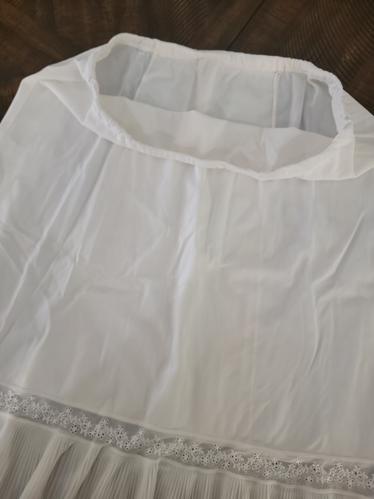 Vintage White Slip, Skirt, Undergarment Size Large No Label