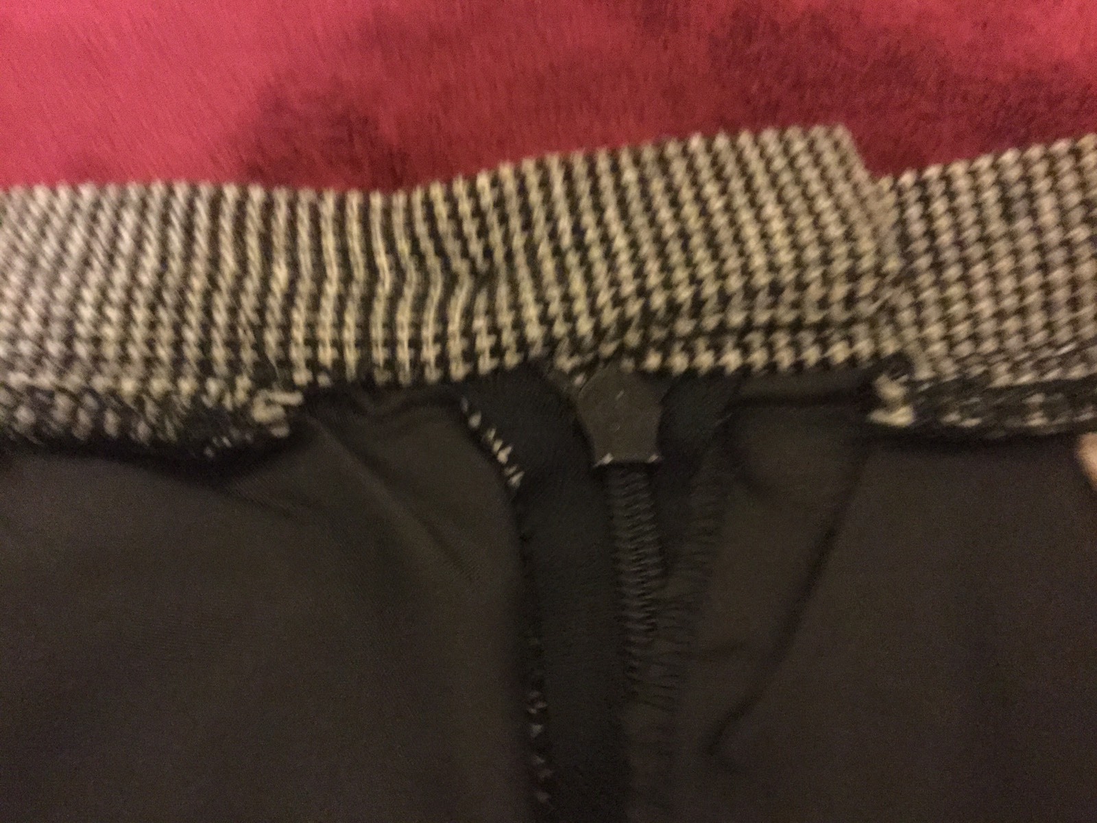 VTG EUC USA made Tan Jay Wool Poly 32×48 Rockabilly Houndstooth A Line Skirt