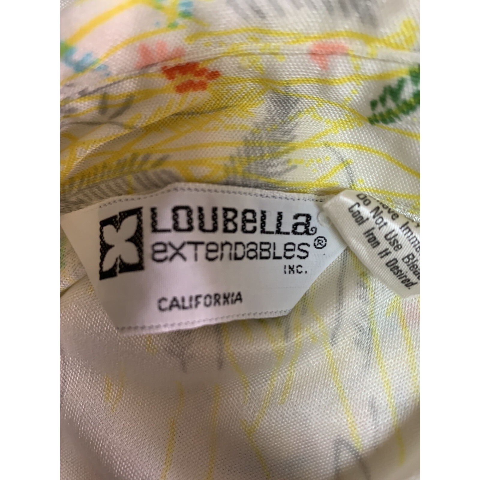 VTG Loubella Extendables 70’S Retro Disco Shirt Women’s Top Size S Point Collar