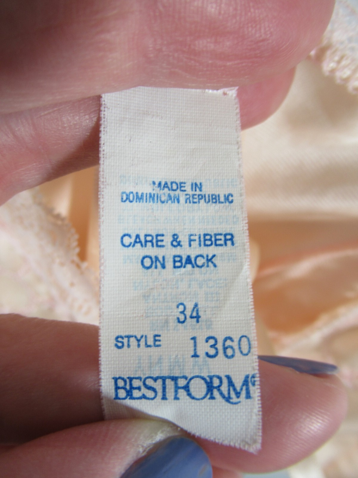 Vintage Bestform Embroidered Satin & Lace Camisole Women 34 Pink Ribbon
