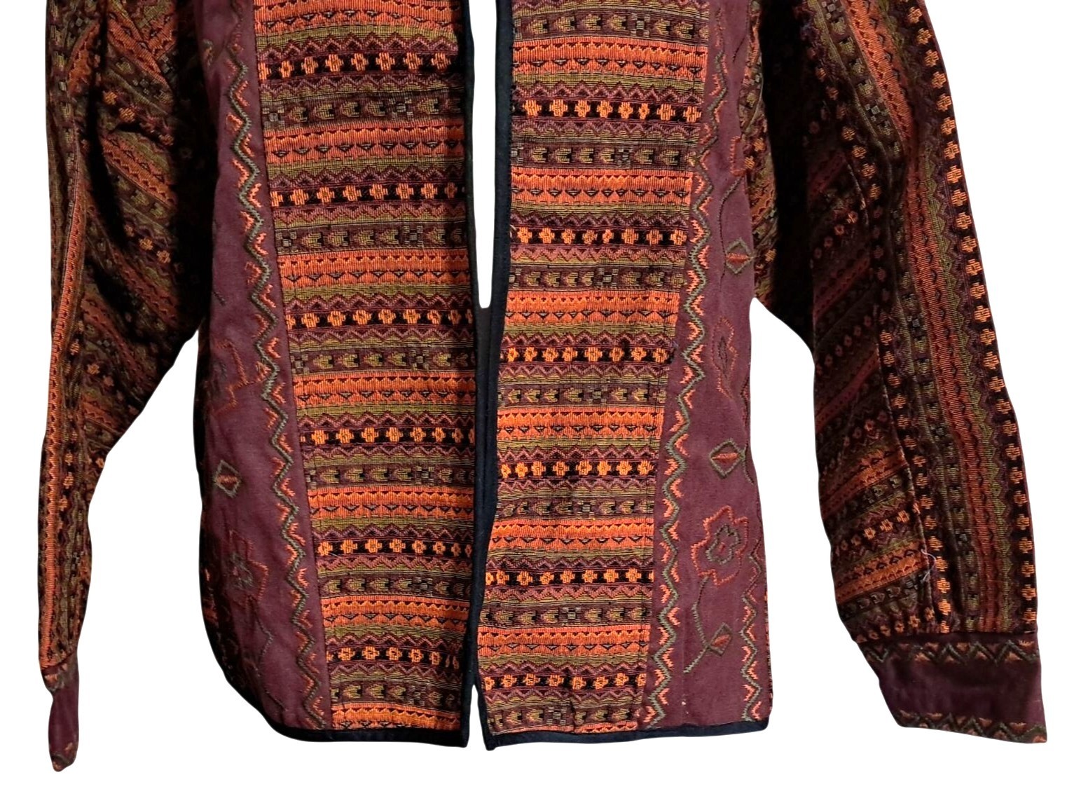 Passports Pier 1 Imports Jacket Womens Medium Multicolor Vintage Tapestry Boho
