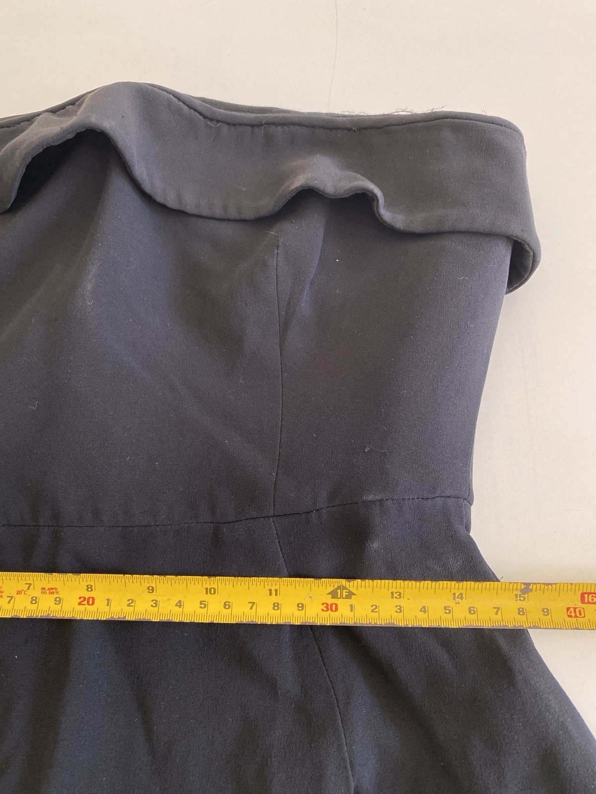 Vintage Georgio Armani 44 Strapless Dress Boned Black Sexy Mini