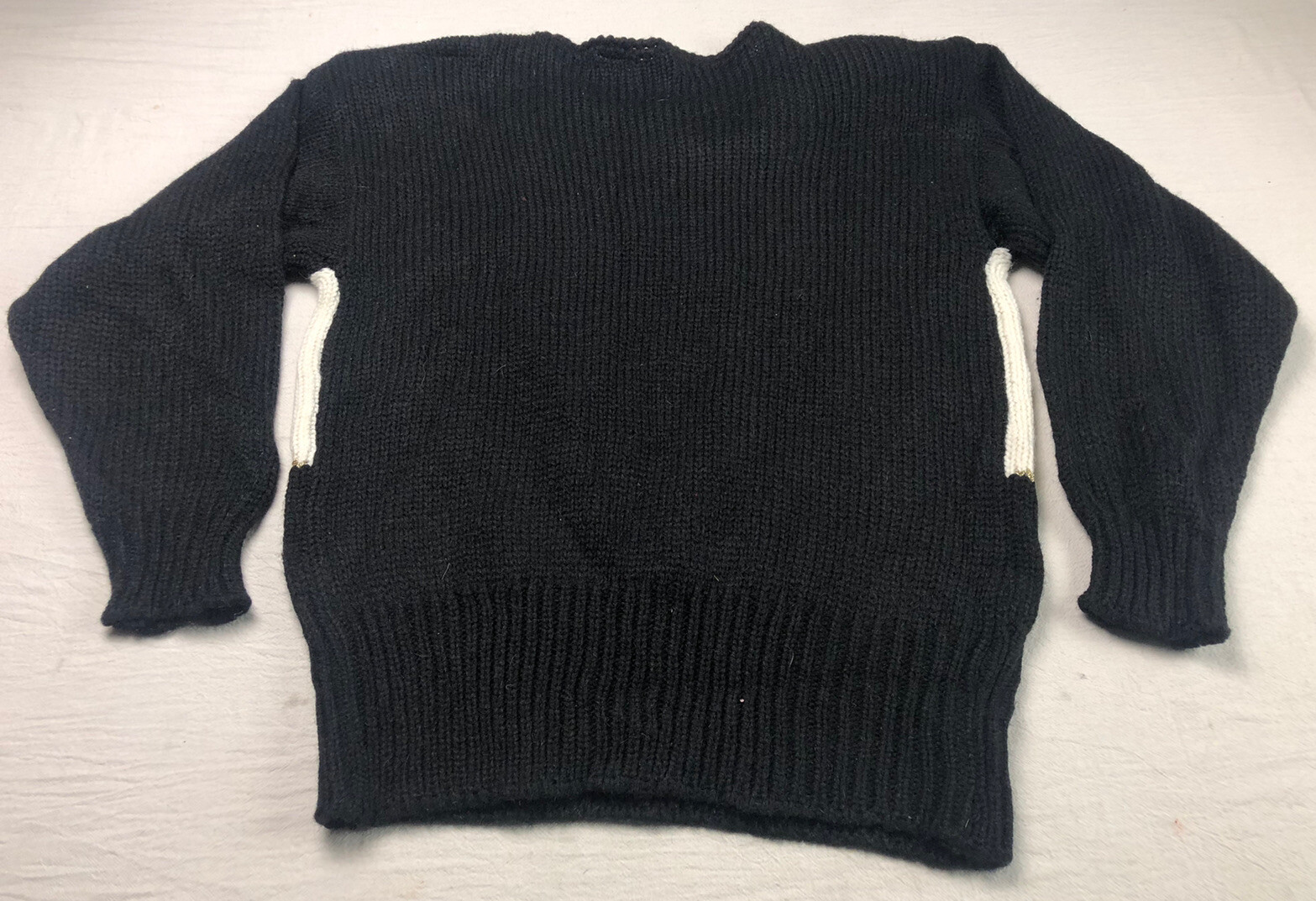 Maurada Sweater Geometric Glitter Gold Black White Woman Size XL Elegant