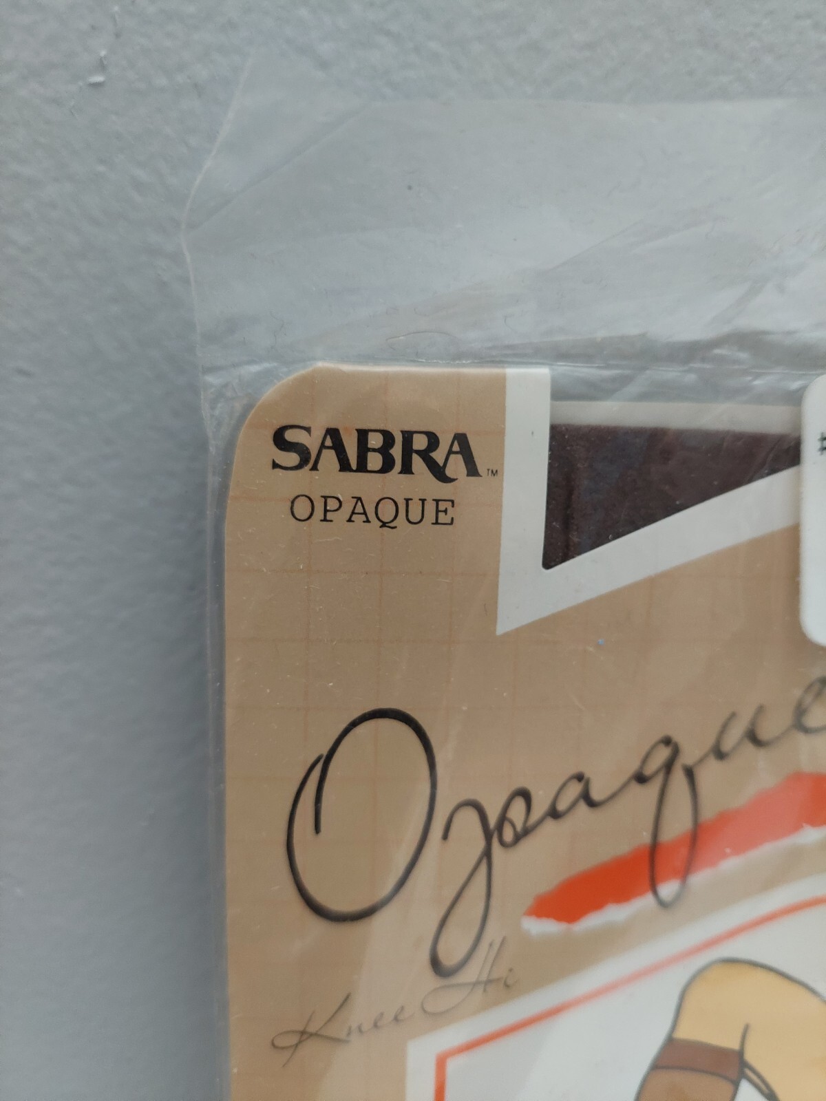 Vintage Pantyhose Sabra Opaque Knee Highs Color Grey BKNE01