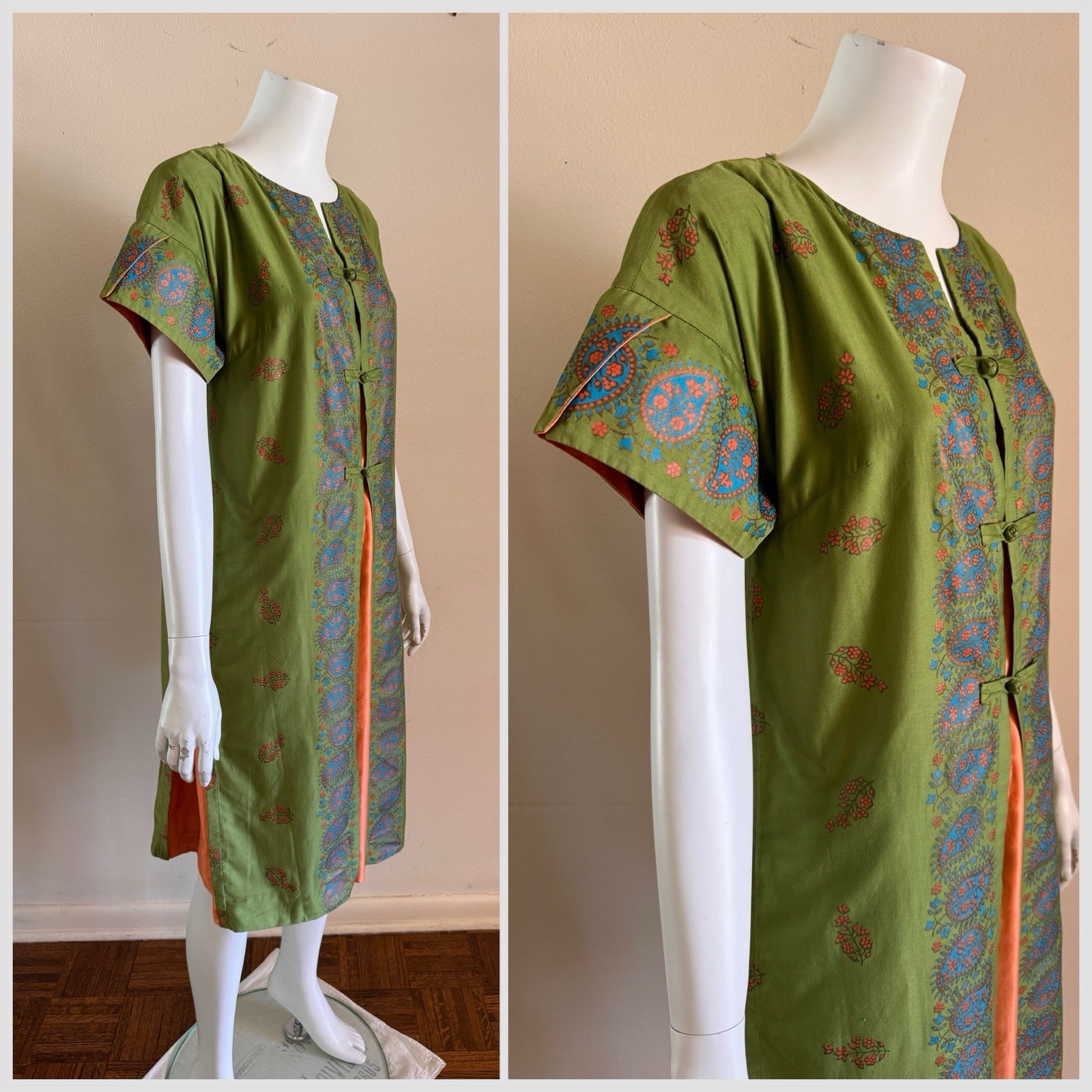 1960s Casuals Lahaina Maui Hawaii Pake Muu Dress Tropical Tiki Resort Luau VTG