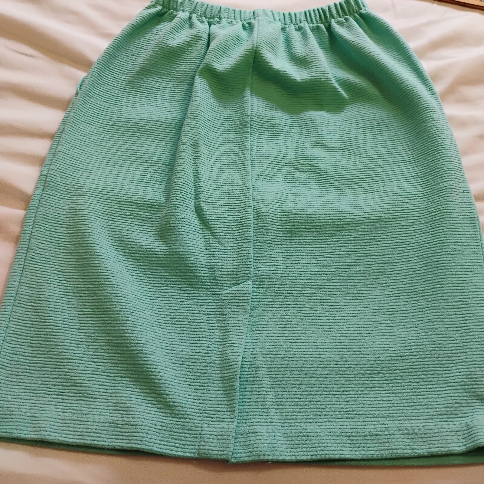 Vintage 80s Perry New York Skirt And Shirt Matching Set Wintergreen Sz Small Med