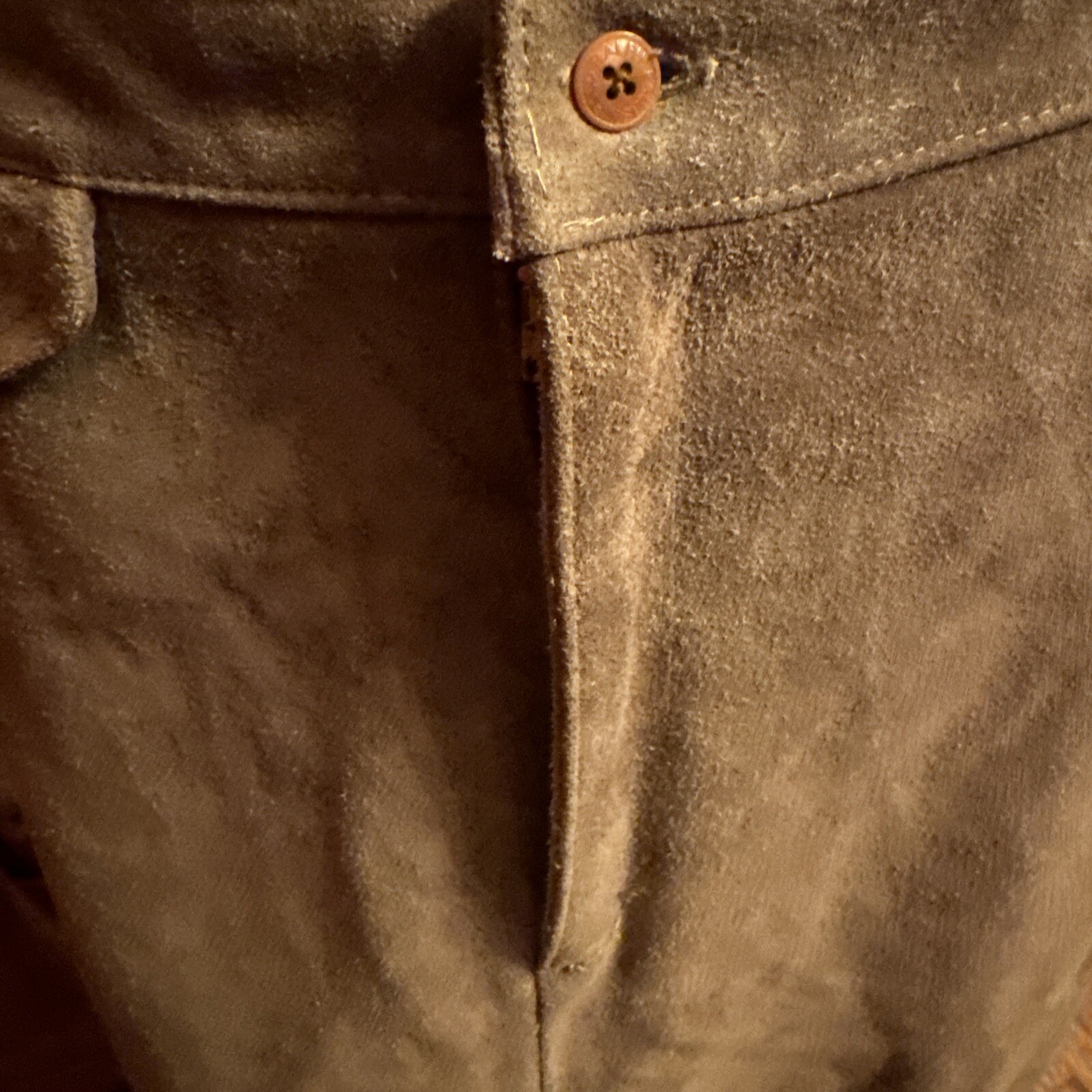 Ralph Lauren Country Brown Long Suede Western Skirt 12 Pockets 4 Pockets