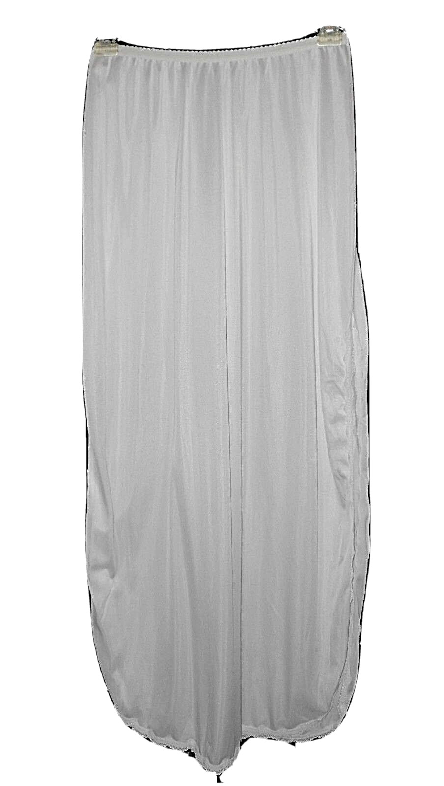 vintage, Half Slip, Shadowline, white Lace Nylon long mint S/34