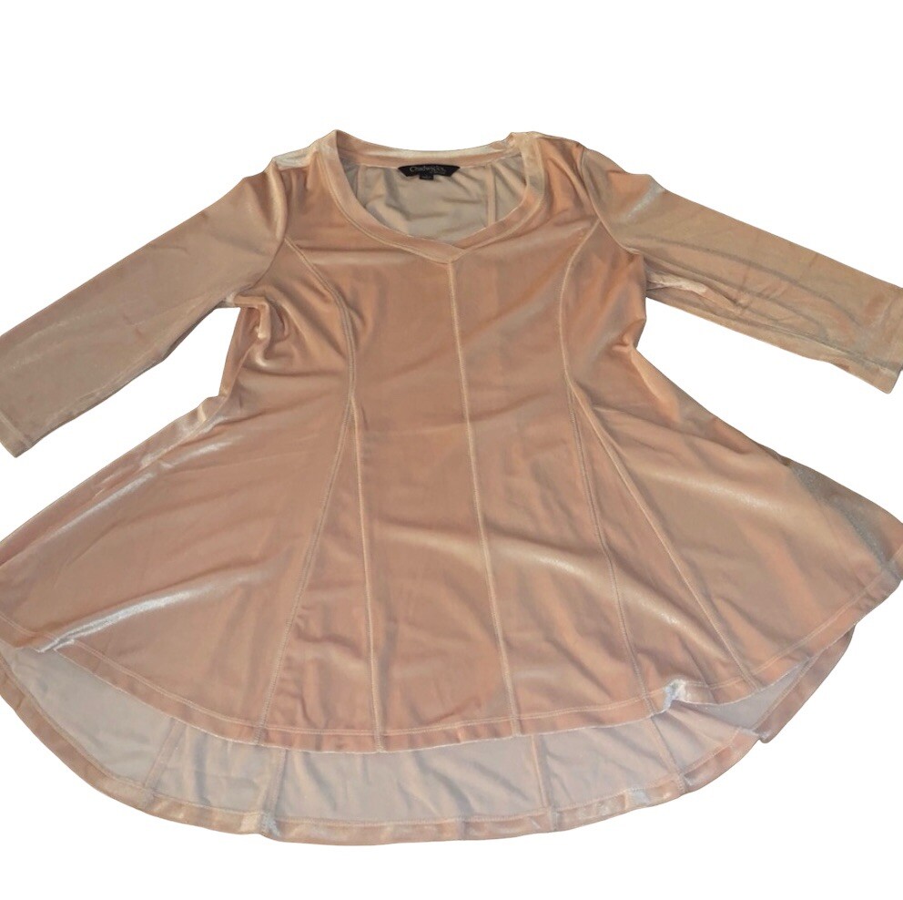 1990’s Chadwick’s of Boston Pink Velvet Like Mini Skater Dress, Small