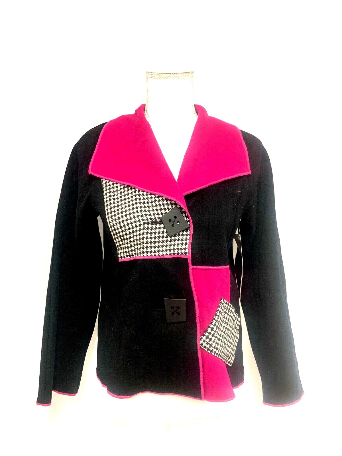 Marylou Ozbolt Storer NEW VTG Fiberarts Wool Jacket XXS Art to Wear 36 bust