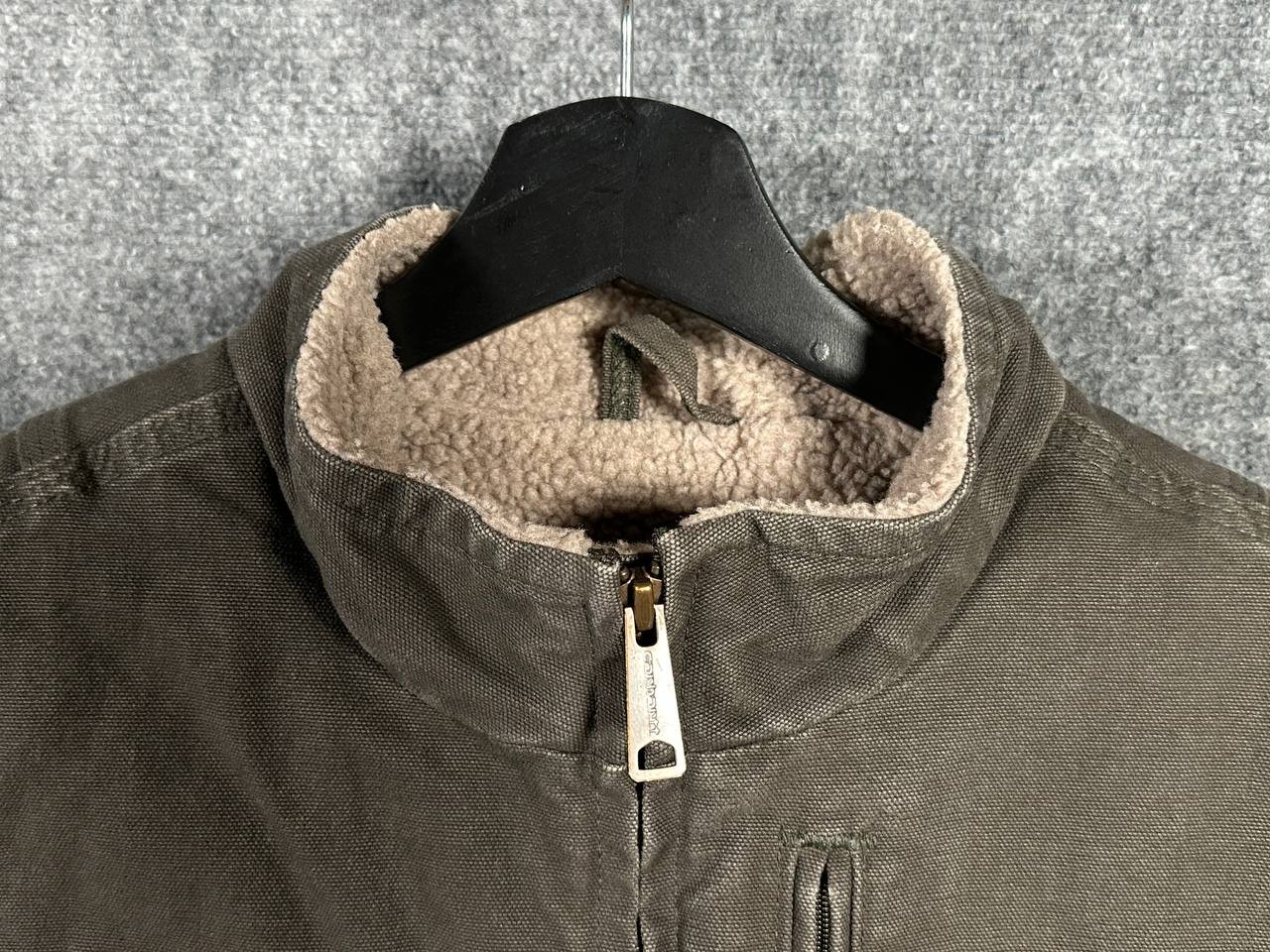 Carhartt Women’s M (8/10) Brown Washed Duck Sherpa Lined Mock Neck Vest