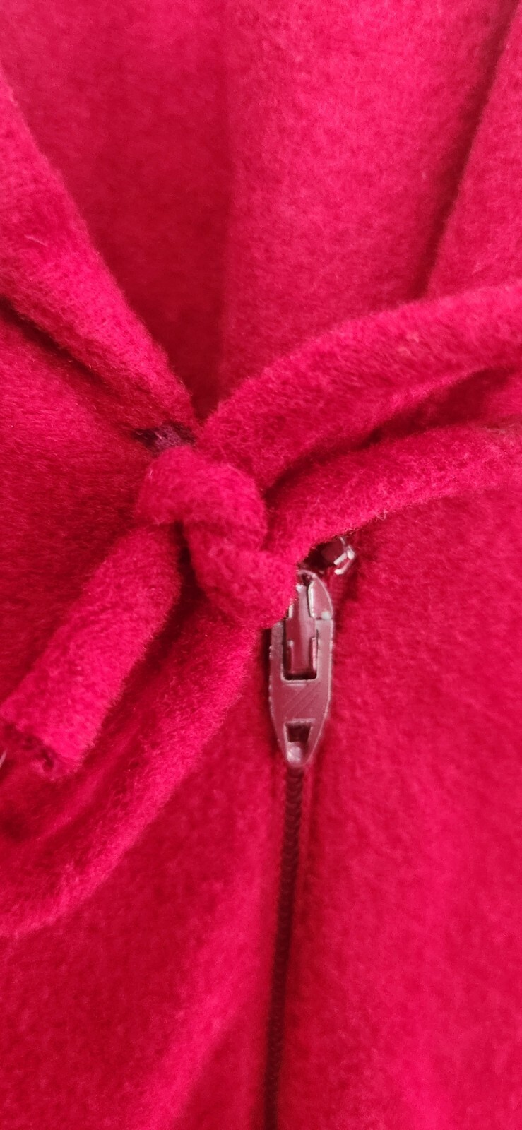 Vtg Robe Granny Plaza 9 Long Burnt Red Medium Lace LONG ZIPPER 80% Arnel USA