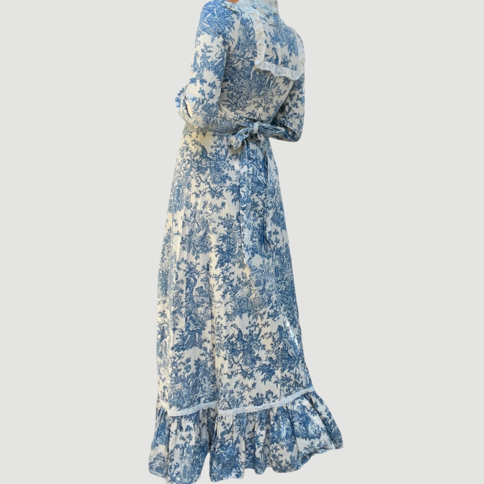 RARE Vintage 1970’s Gunne Sax Jessica Mcclintock Toile De Jouy Dress, stunning!!