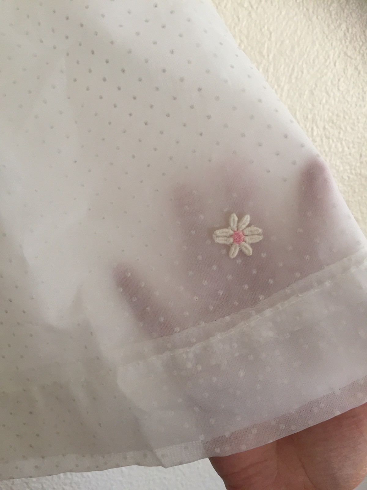 VTG Daisy Applique White Polka Dot Top Tank Blouse Sleeveless Retro Pretty 4 6 S