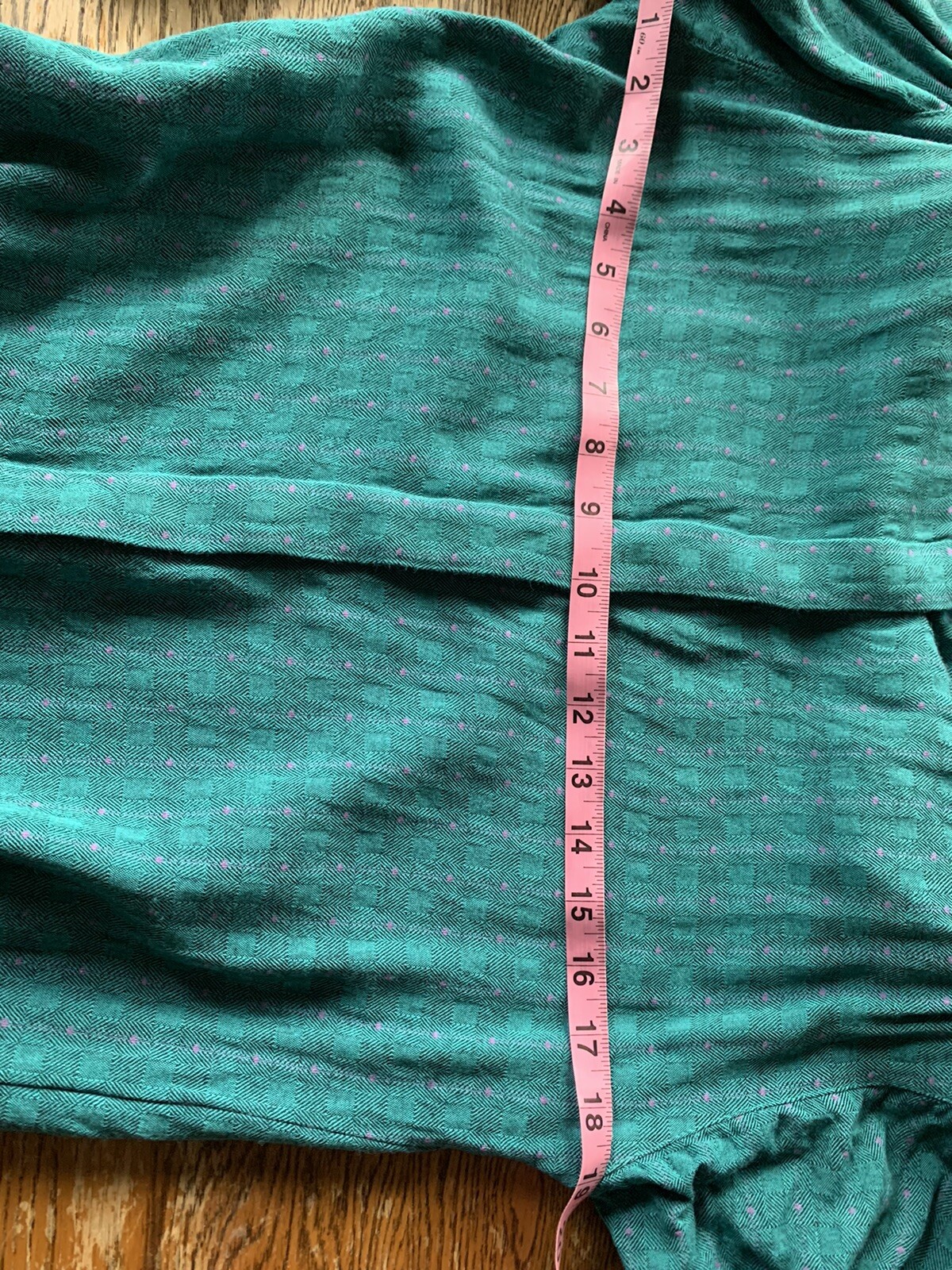 Vintage Young Traditions Sheath Pencil Dress Small ? Teal Plaid Buttons Collar**