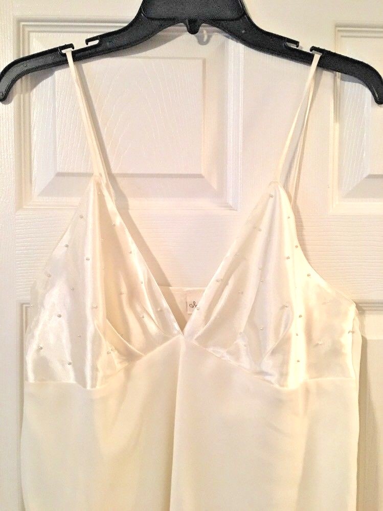 NWOT Ladies/Womens Vintage Intimo Amore Ivory Bridal Satin & Chiffon Sz Medium