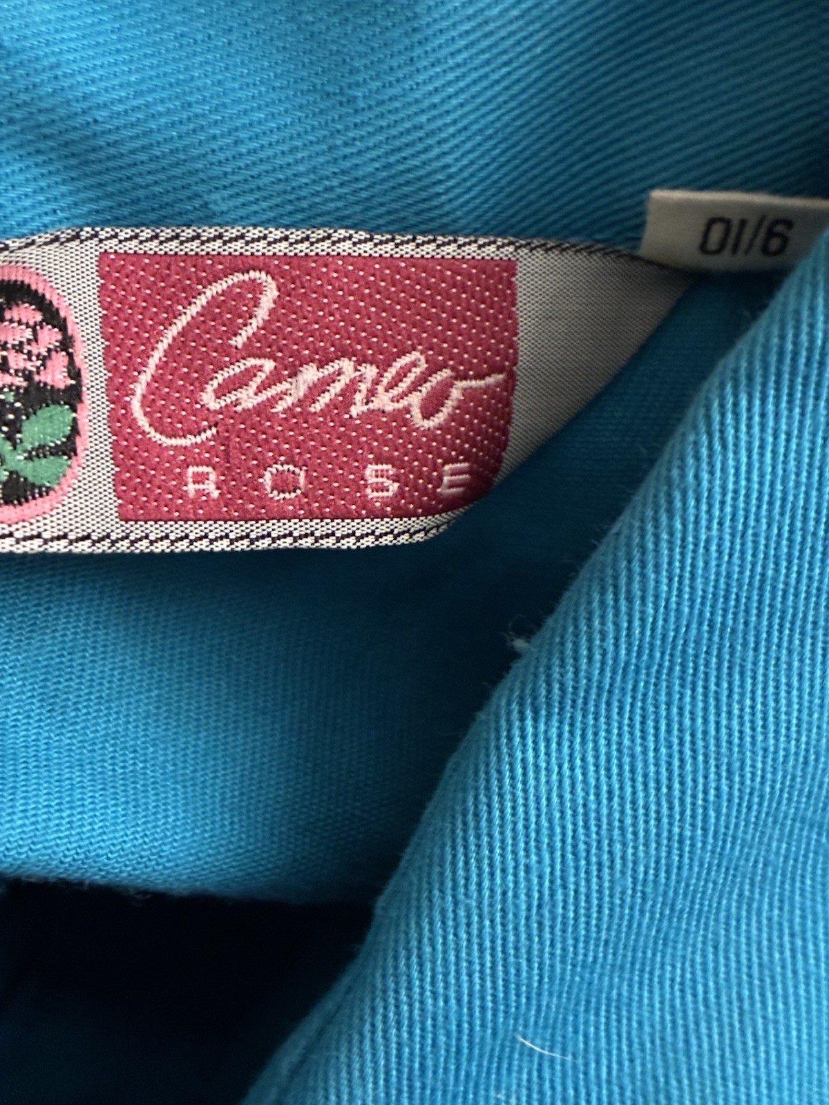 Vintage Cameo Rose Green Western Dress With Fringe 9/10