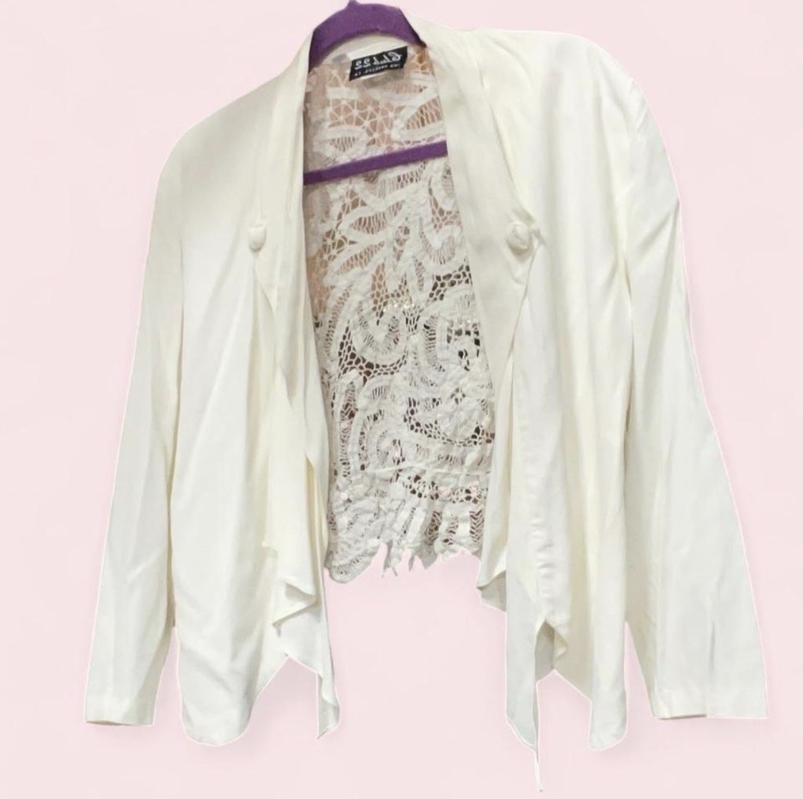 Vintage 80s Cream White pantsuit set