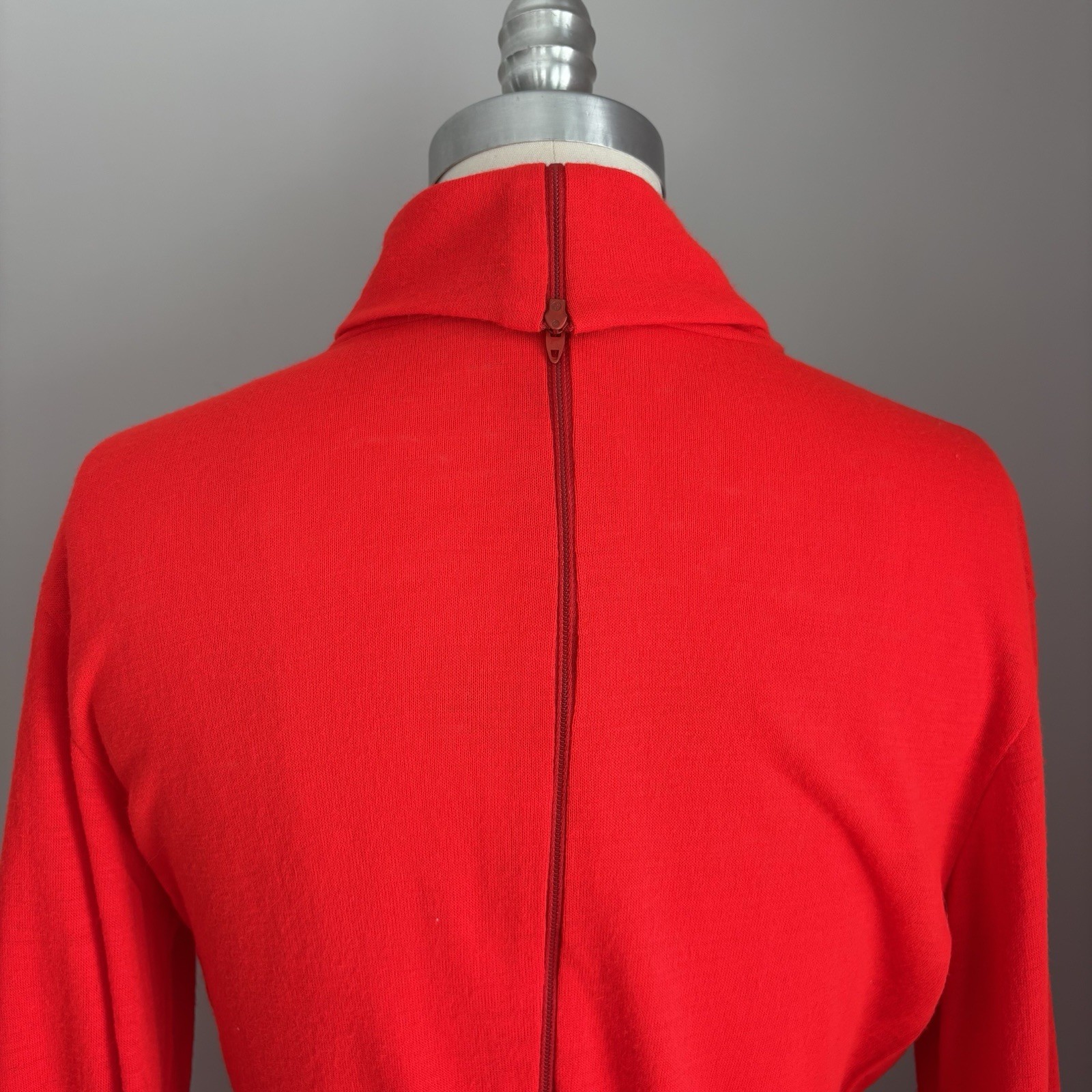 Mod Vintage 1960’s Red “Off Limits” Patch Bodysuit Top & Mini Skirt Set S/M