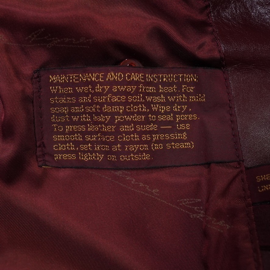 VTG Etienne Aigner Leather Trench Coat Womens 10 Burgundy Maroon Double Breasted