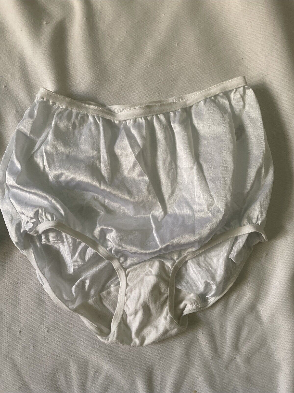 Vintage Cotillion Nylon Panties Sz 5 White Blue 100% Cotton Gusset Lot of 3