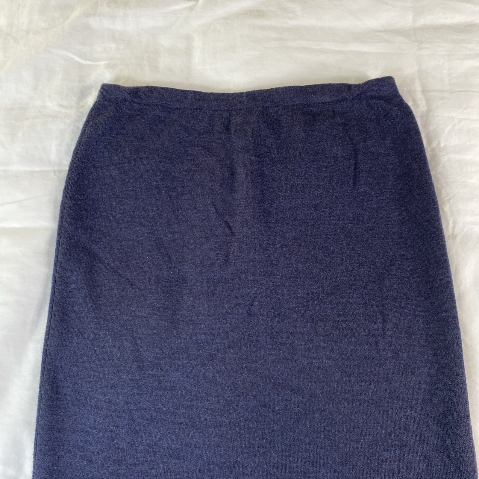 Vtg Eileen Fisher Navy Tank & Skirt Set 2 Piece Sz Med 100% Merino Wool Minimal