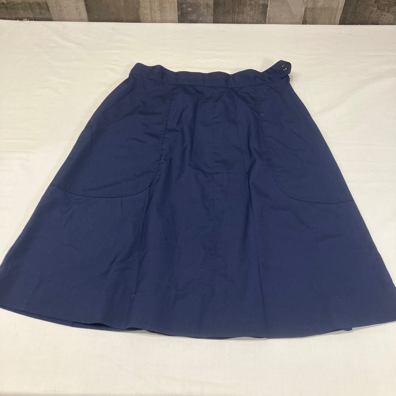 Vintage Boy Scouts America Den Mothers Uniform Skirt Navy Blue A-Line 27″ Waist