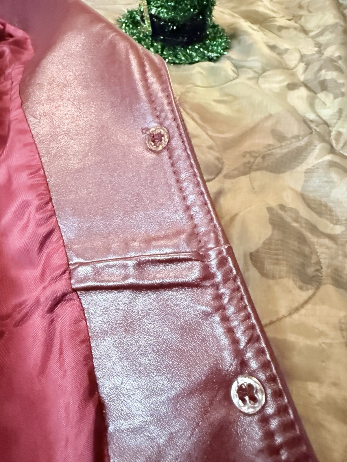 Vintage Split End LTD Red Leather Jacket Size 13/14 80s Women S/m