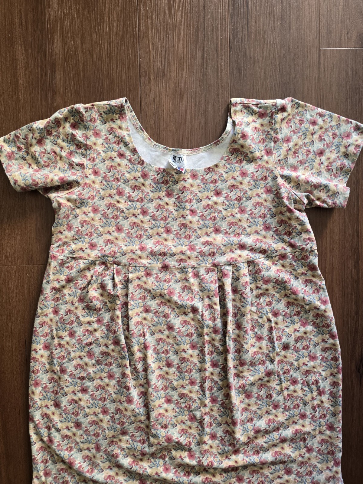 Vintage 1990s Floral Grunge Maternity Baby Doll Dress. Womens Large Made in USA