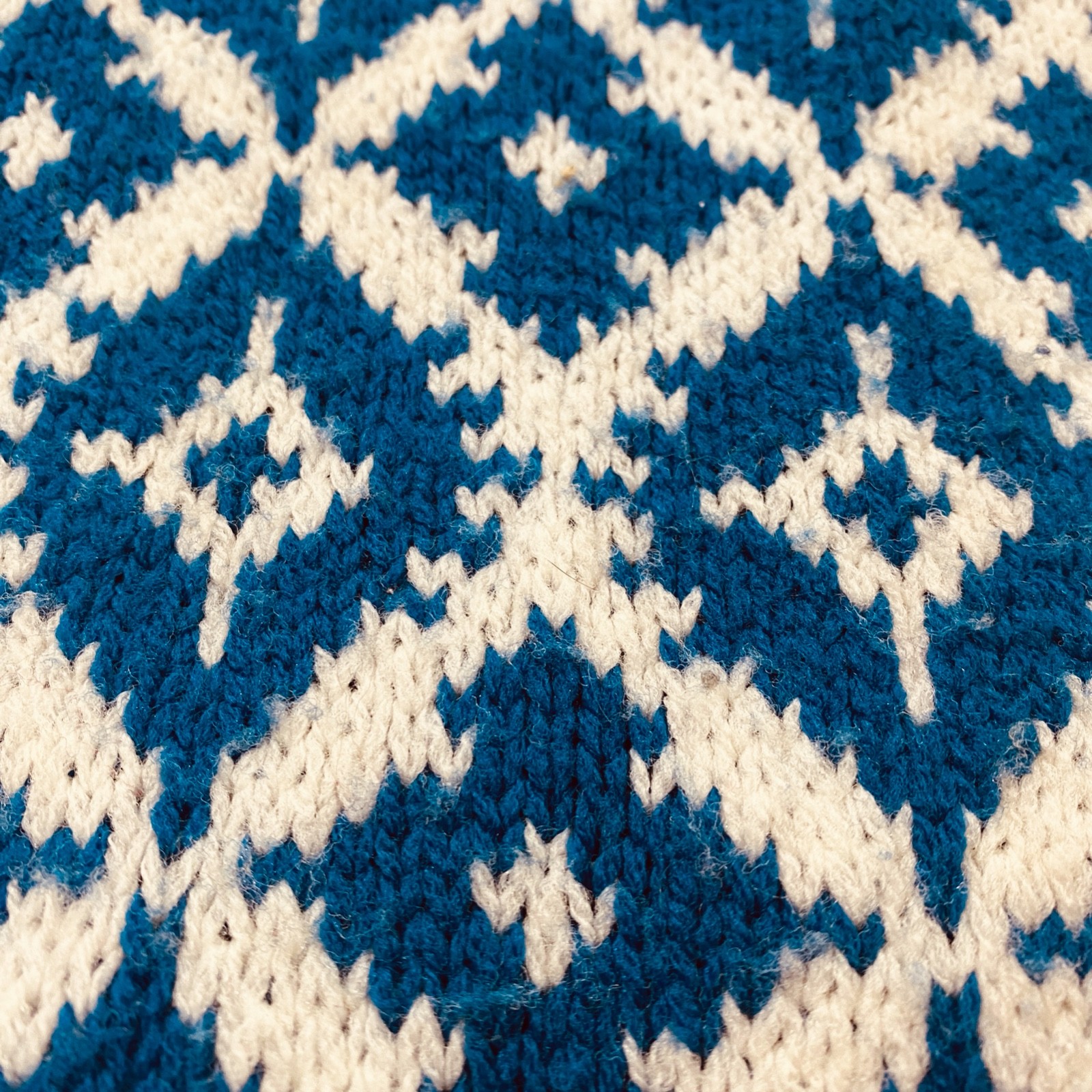 Bobbie Brooks (Fits S/M) Argyle Sayelle Knit Sweater Tie Accent Boho Vtg 60s