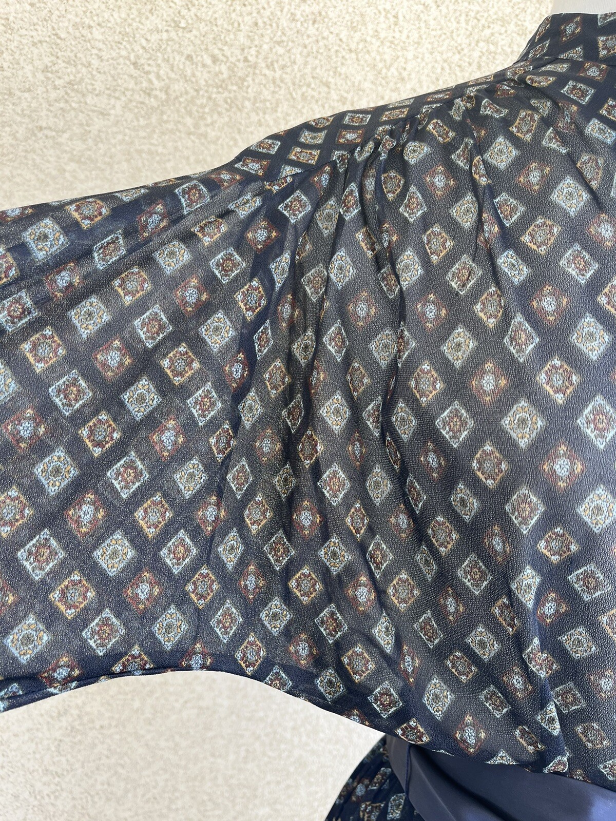 Neiman Marcus Nancy Greer NY size 12 Belted Dress Office Teacher Vintage 70s