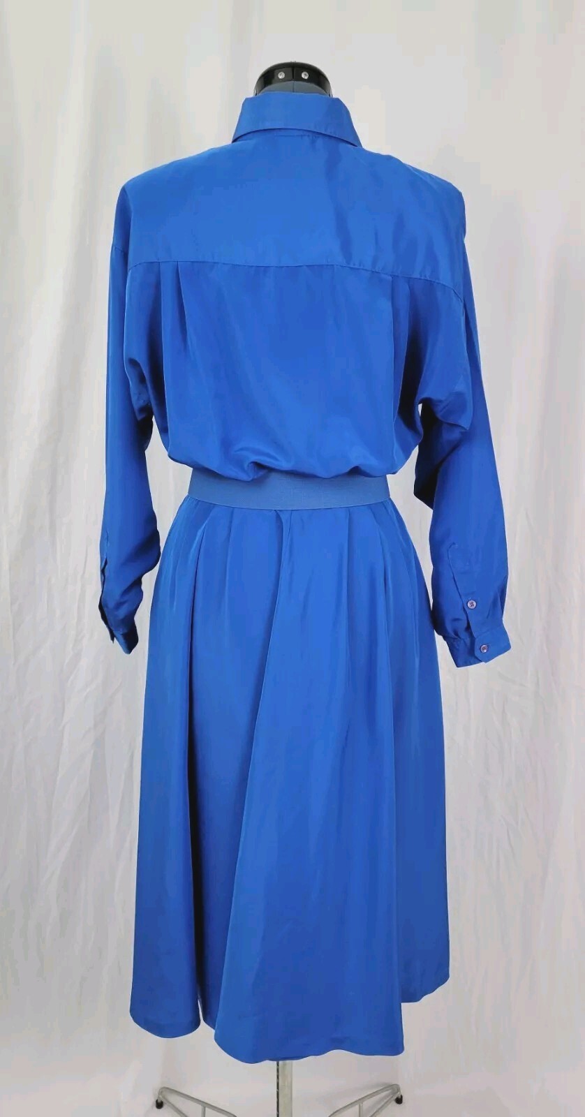 Vintage Impromptu L/S Blue Shirt Dress w Matching Belt Size 7/8