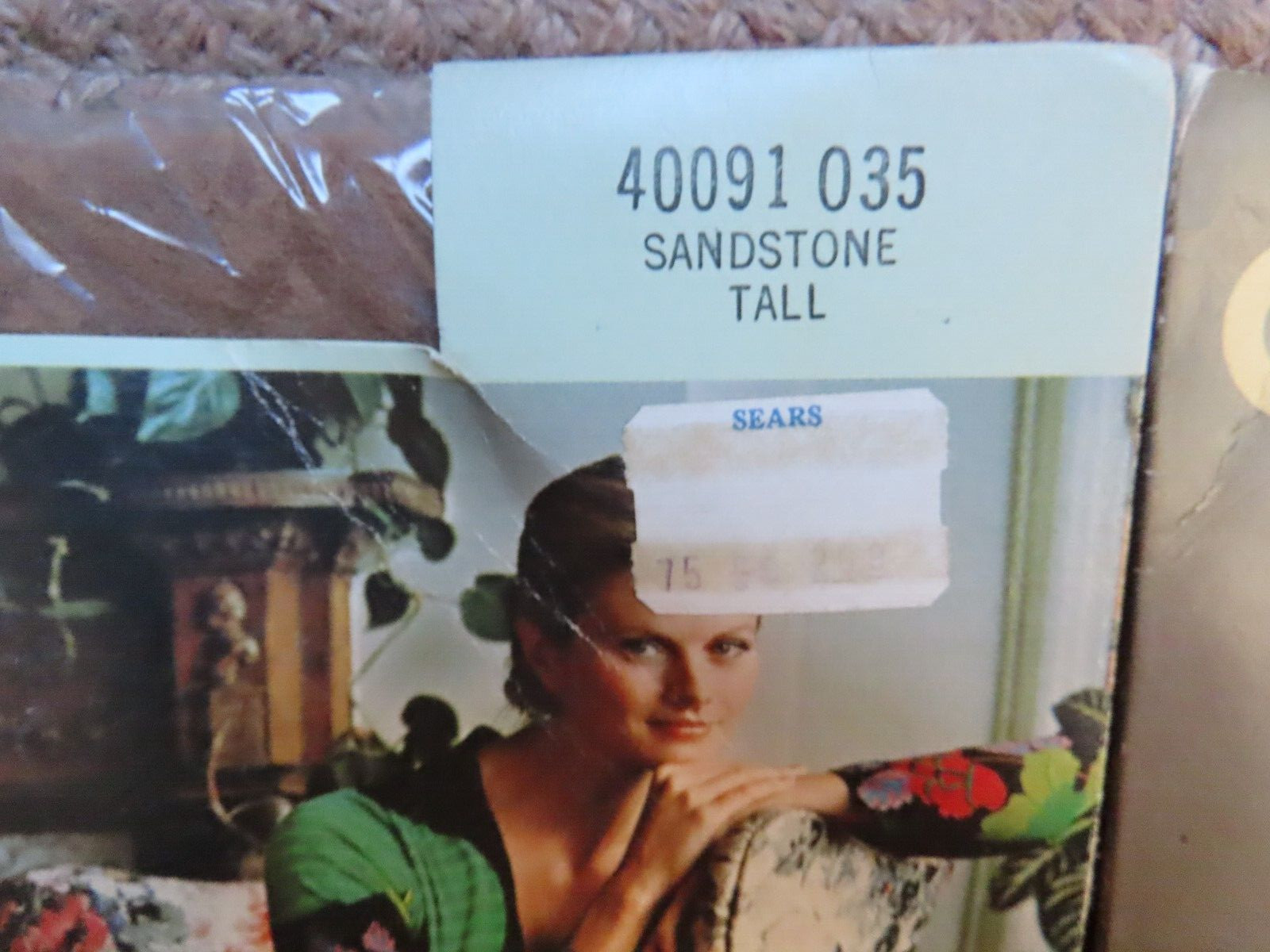 Lot 2 -New Vintage Sears Cling-Alon Ultra Sheer Stockings Sandstone Tall NOS