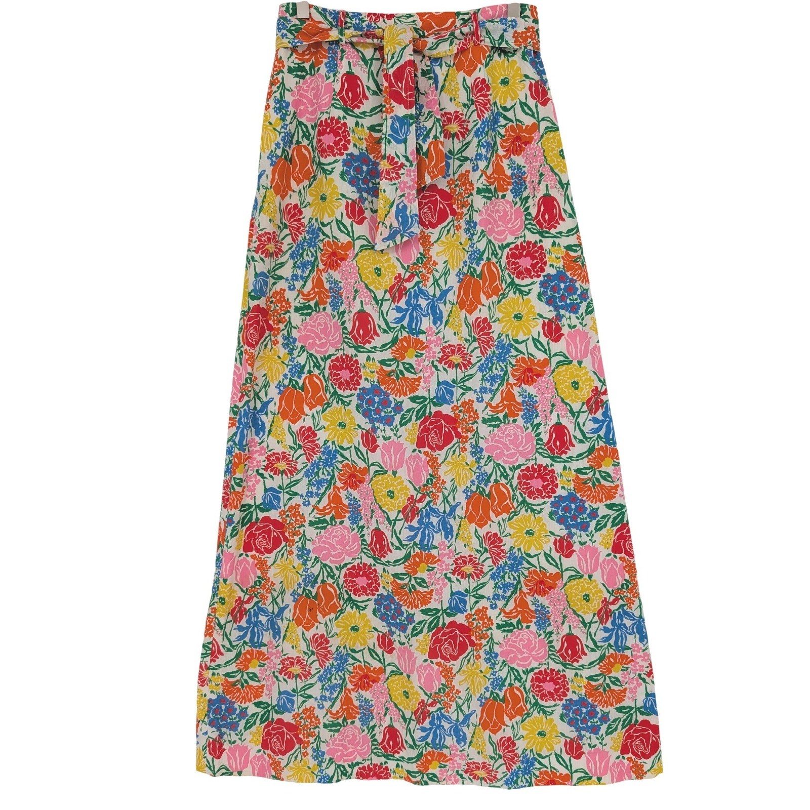 Ah! Austin Hill Maxi Skirt Multicolor Floral Vintage 70s Cottage Boho Retro Mod