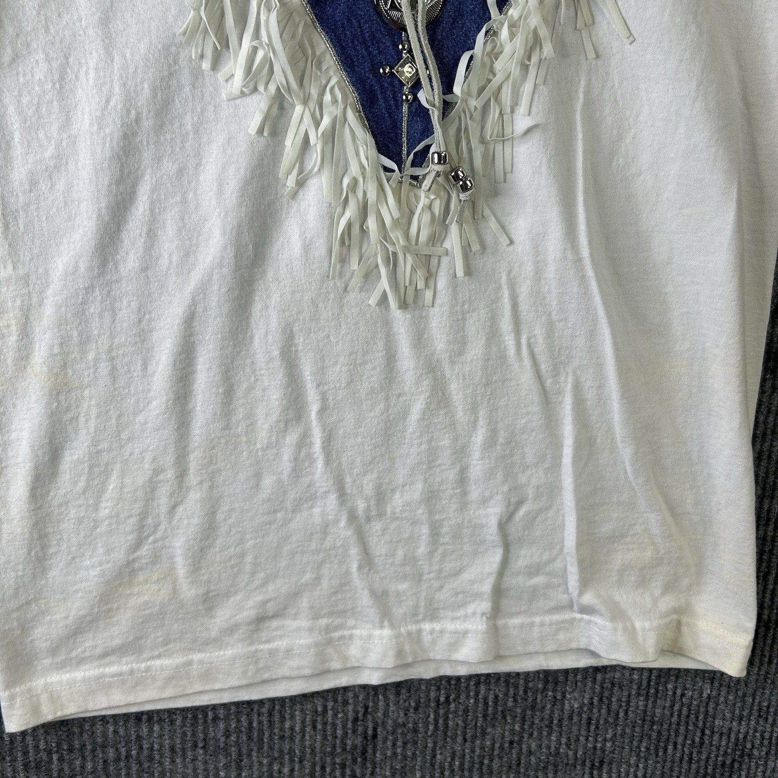 Vintage Western Shirt Women’s Medium V Neck Cactus Made In USA