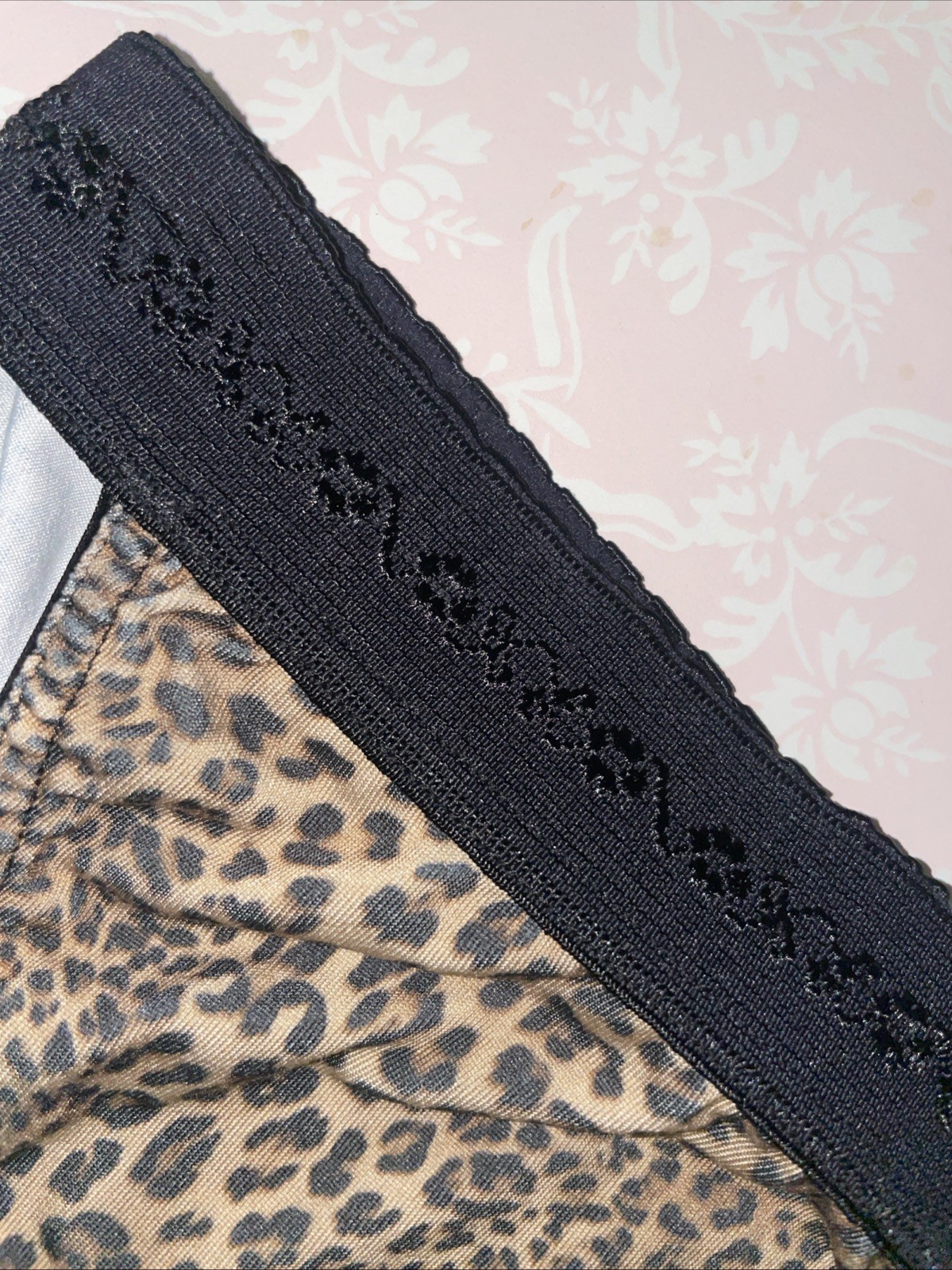 VTG Rio Wide Waistband PANTIES HI cut Leg Panty Leopard No tag Second Skin