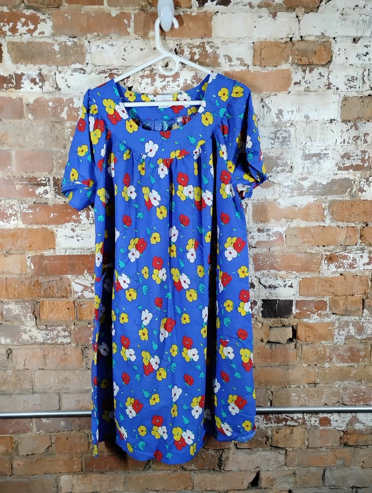 Artistic Creation Vintage Floral Print Art House Dress Smoke PJ Plus Sz 1X