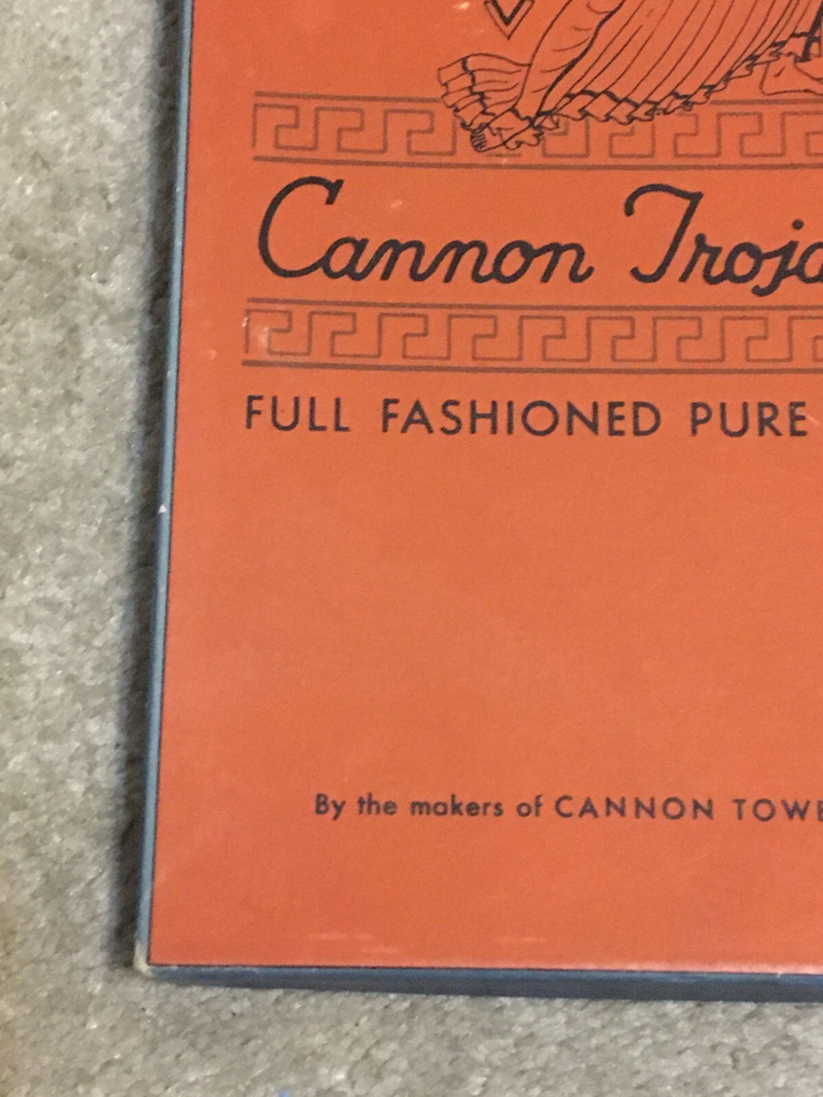 Vtg 1920s Cannon Trojan Maid Brand SILK Stockings Crdbrd Empty Box Hosiery, Hose