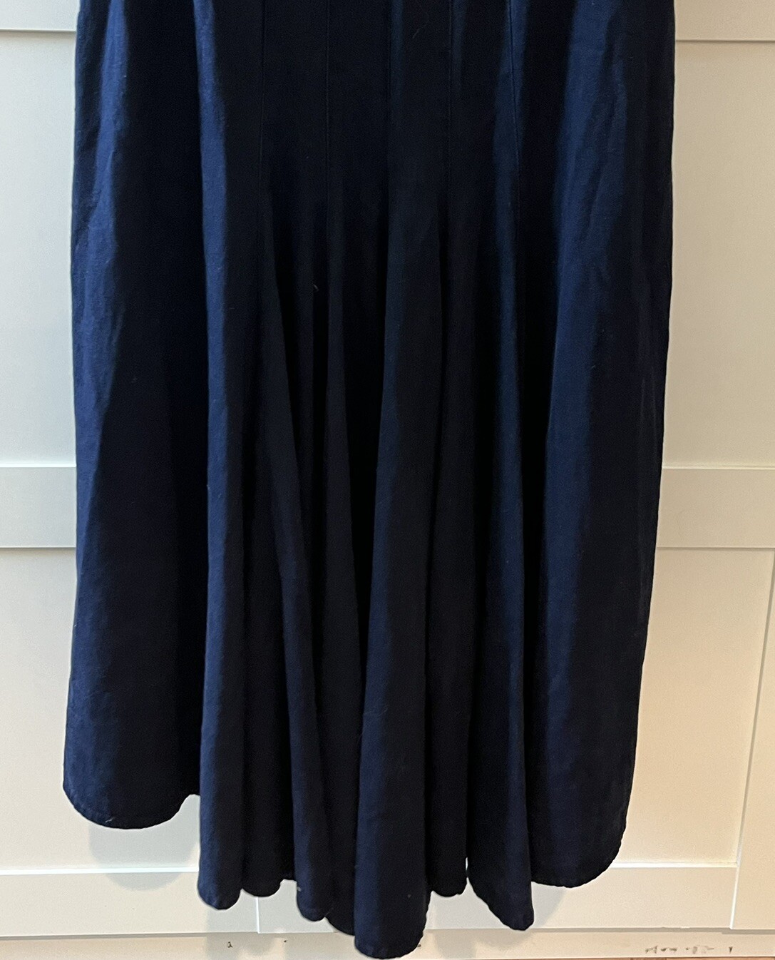 VTG Karen Alexander Maxi Western dress 12 Navy Fit Flare Rodeo Festival Cowgirl