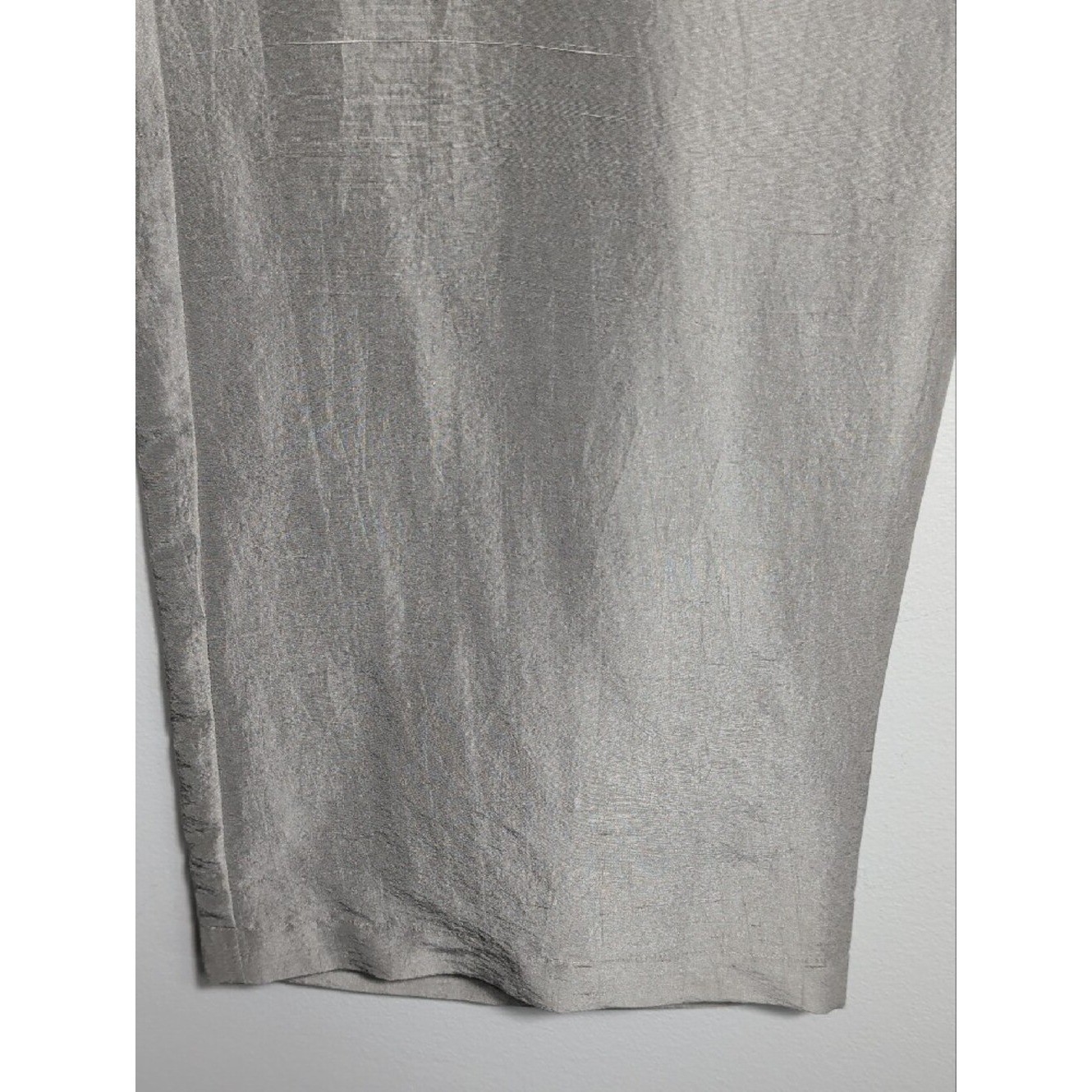 Vintage 90s Eileen Fisher Wide Leg Silk Pants Taupe NWT Small Old Money Luxury