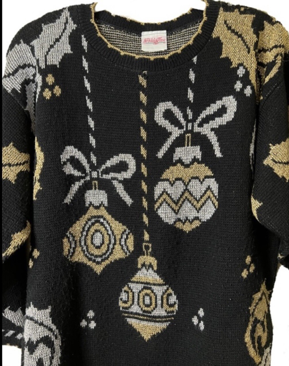 VTG HOLIDAY TIME Ornament Christmas Holiday Sweater