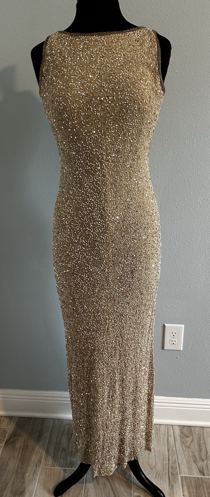 GORGEOUS Vintage Stenay Beaded Gown
