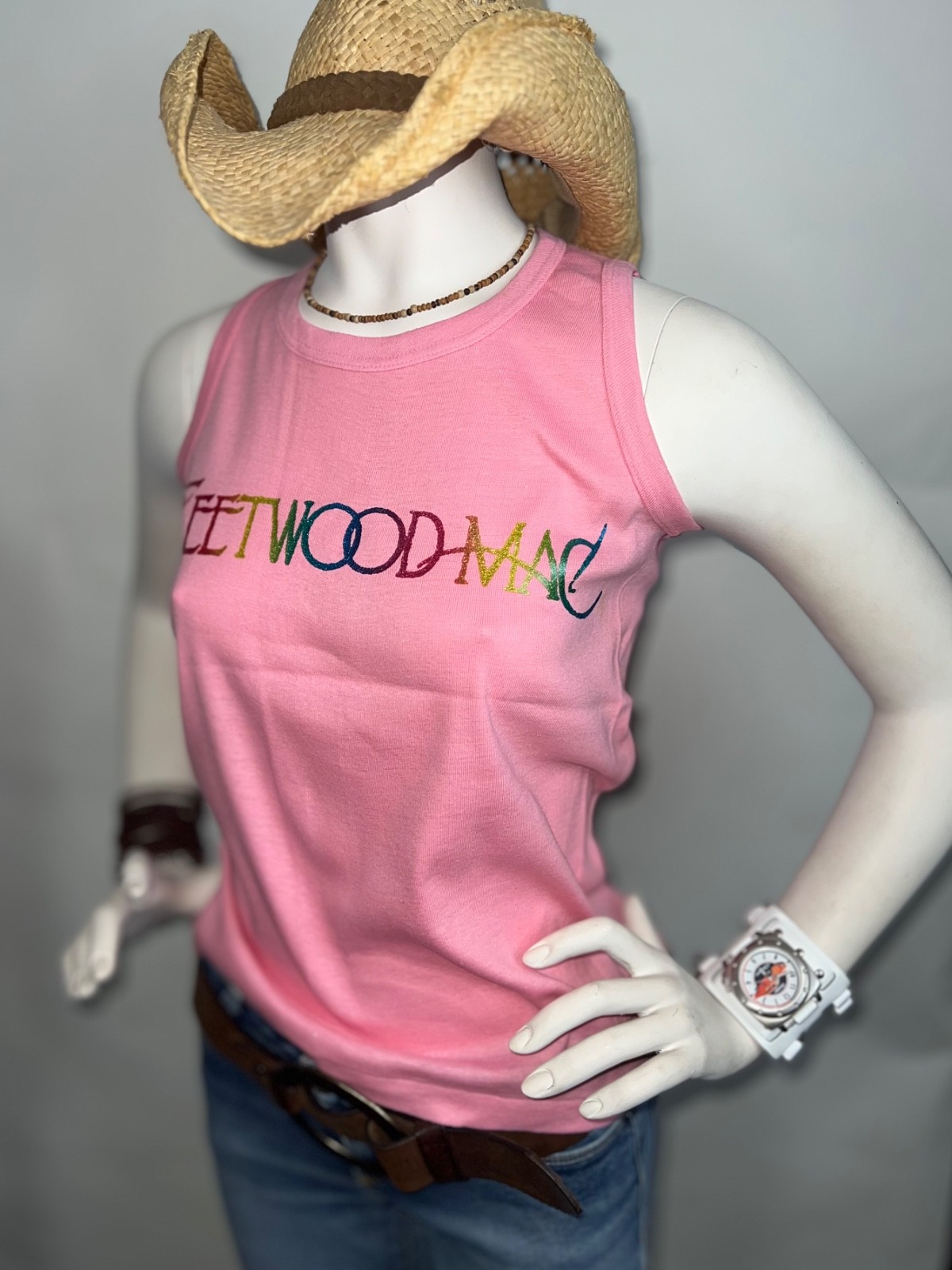 VTG 70s 80s FLEETWOOD MAC Stevie Nicks classic rock band UNUSED T-Shirt WOMENS L