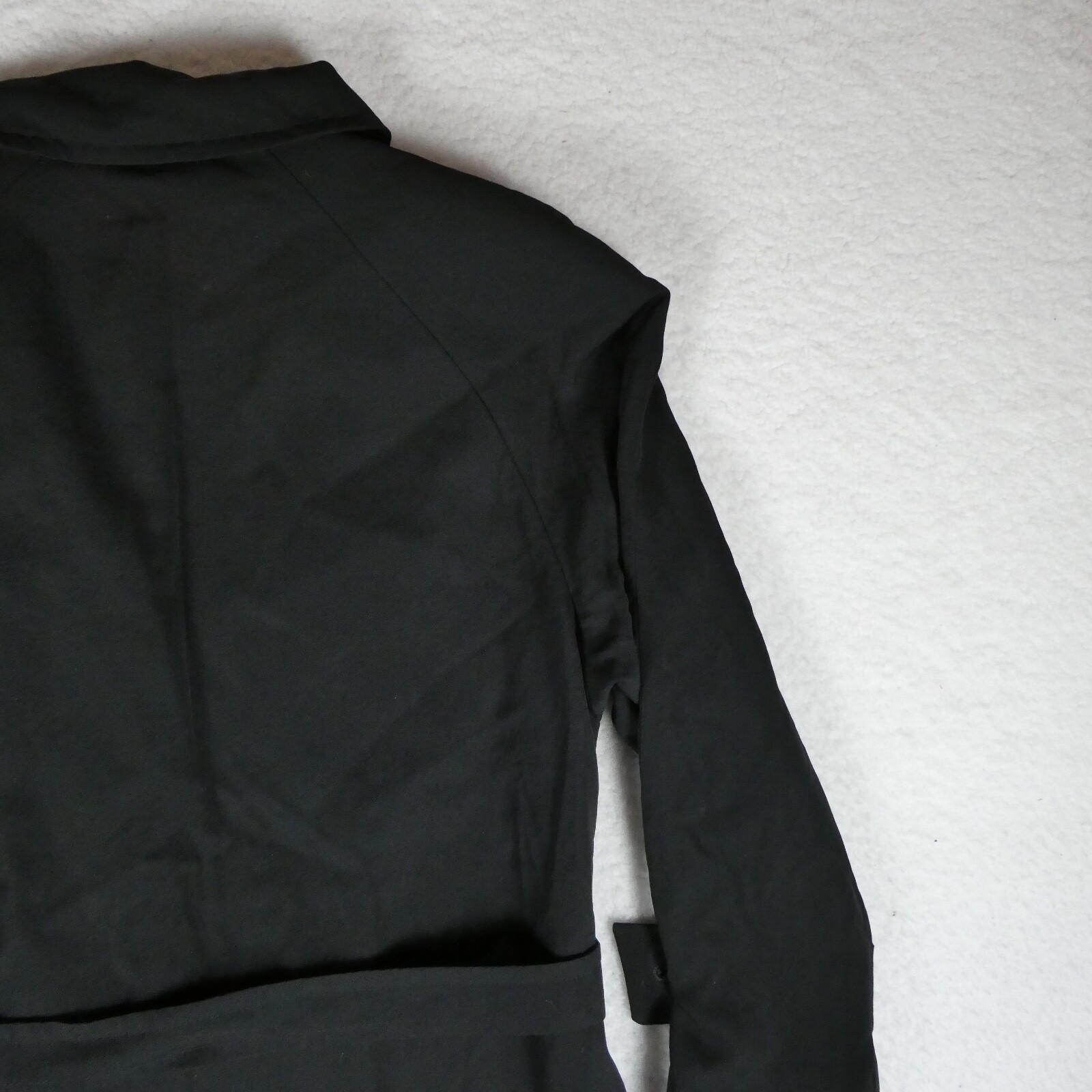Vintage Enzo Angiolini Jacket Women Size 8 Black Trench Coat Made In USA