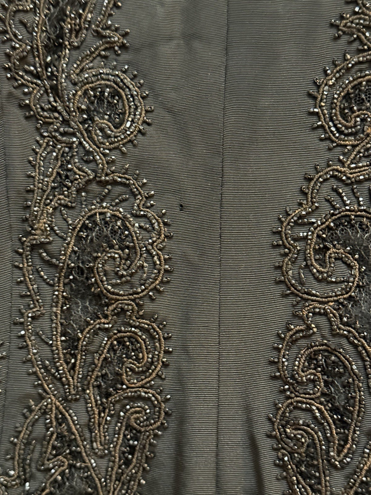 Antique Edwardian Victorian Black Mourning Cape Jacket Beaded Intricate Beadwork