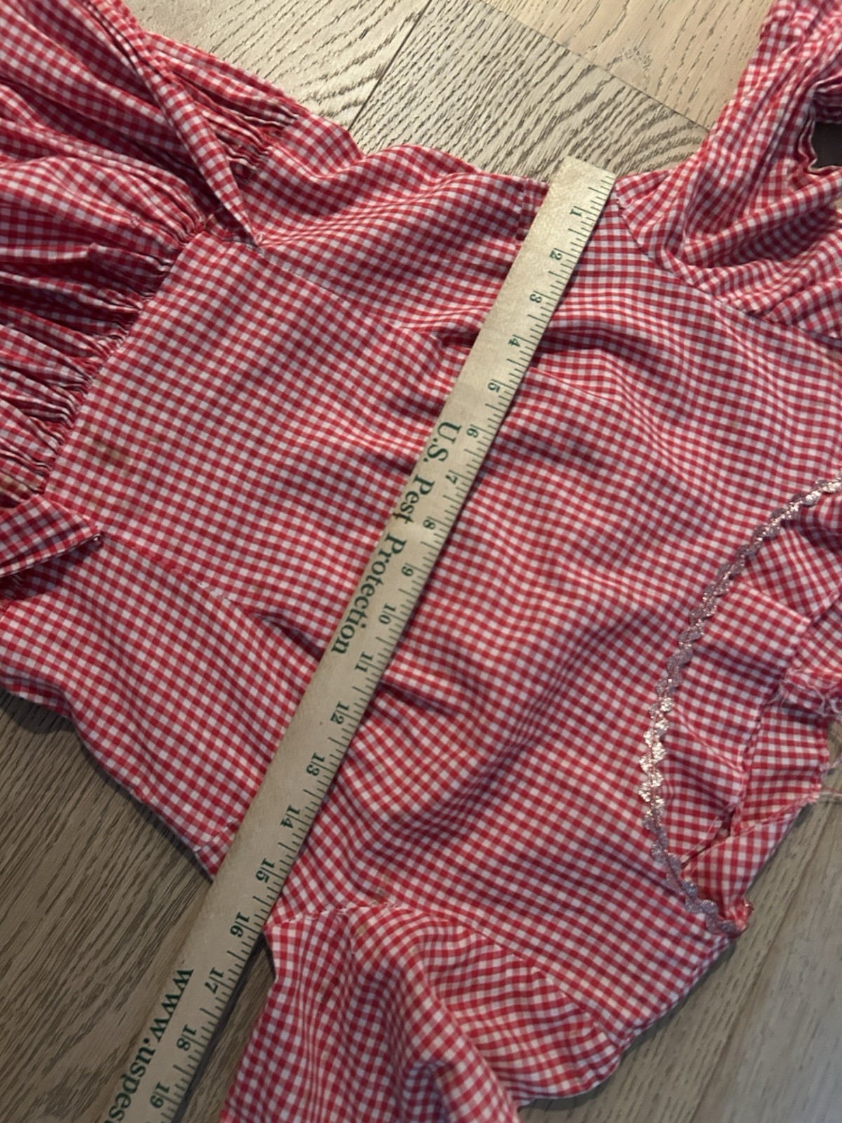 Vintage 1970’s Dress Women’s Red Gingham Western Cowgirl Prarie